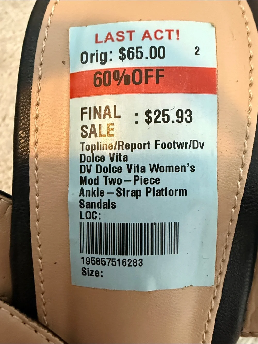 NWT Dolce Vita 9 black platform sandals 👡